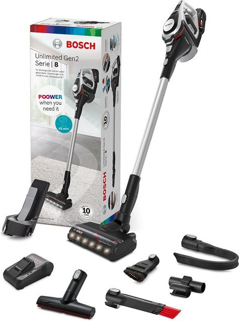 Bosch Akku-Handstaubsauger BSS82SIL1 beutellos in White Aluminium - Bild 1