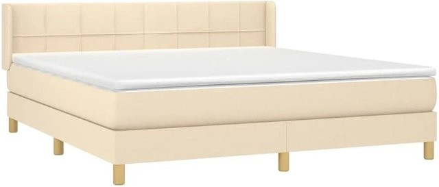 vidaXL Boxspringbett mit Matratze Hybrid-Design in Beige, B/T/H: 180 x 200 x 183 cm - Bild 1
