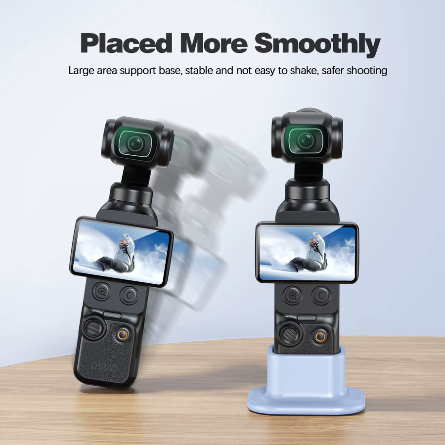 HUADAI Anti-Rutsch-Basis aus Silikon für DJI Pocket 3 und DJI Pocket 4, Desktop-Stützhalterung und Erweiterungsbasis für Handheld-Gimbals - Bild 2