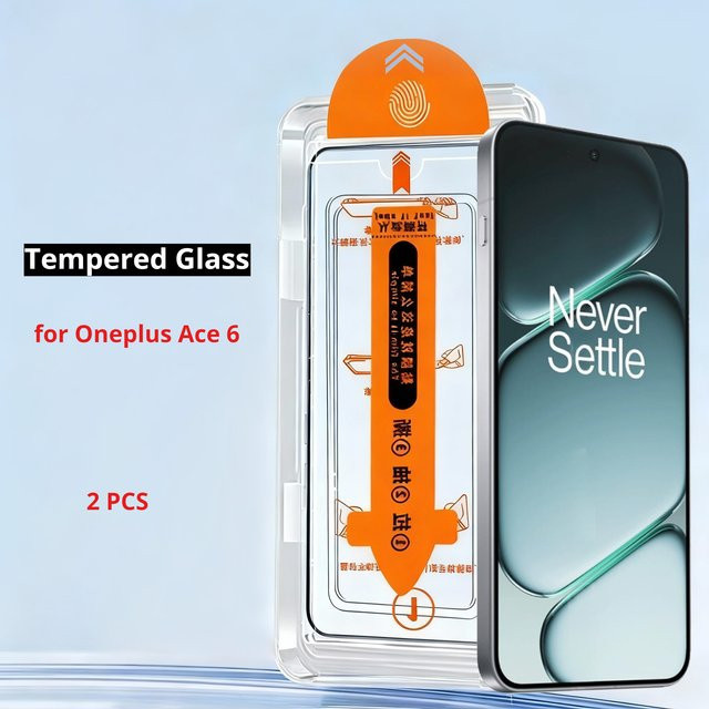 2er-Set gehärtetes Schutzglas für OnePlus Ace 6 in Transparent mit Installations-Kit - Bild 1