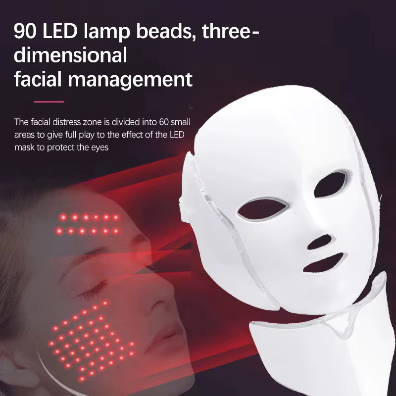 melliflous LED-Gesichtsmaske Lichttherapie, Unisex, Weiß - Bild 2