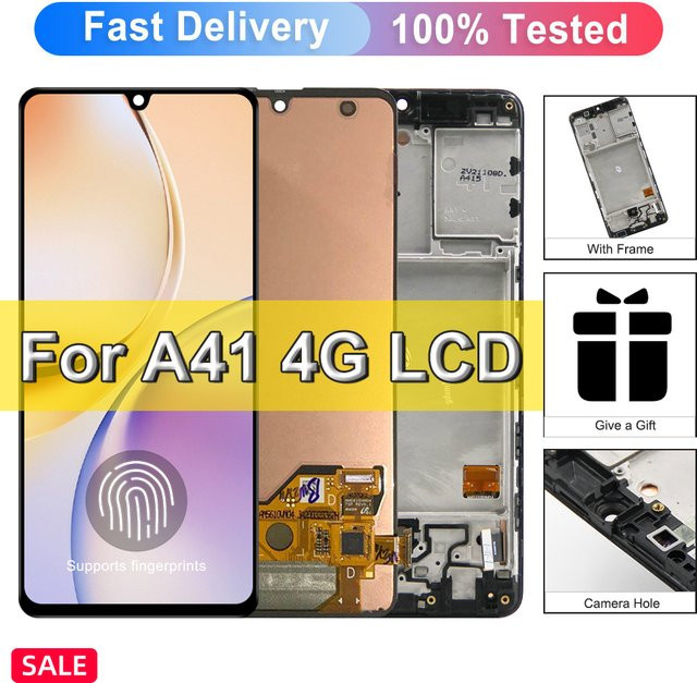 Samsung Galaxy A41 SM-A415F Super AMOLED LCD-Display mit Touchscreen Digitizer Ersatzteil in Schwarz - Bild 1