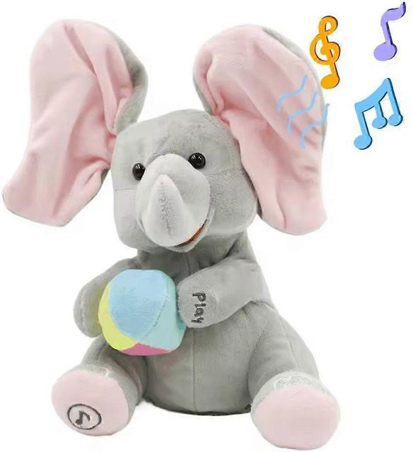 unlimitedst-Toy Singender Elefant, Elektrisches Plüschtier, Grau - Bild 1