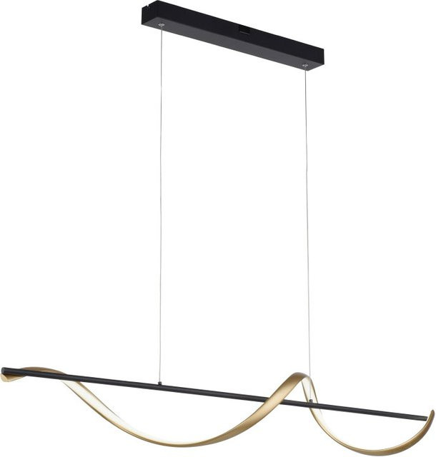 Paul Neuhaus Q-Swing LED-Pendelleuchte in Anthrazit und Gold/Messing, dimmbar mit Fernbedienung - Bild 1