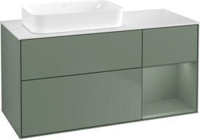 V&B Waschtischunterschrank Finion mit Regalen, Breite: 120 cm, Tiefe: 60 cm, lackiert - Bild 1