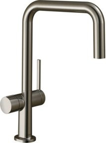 Hansgrohe Spültisch-Einhebelmischer Talis M54 in Edelstahl-Optik mit schwenkbarem Auslauf und 1jet-Strahl, Silber - Bild 1