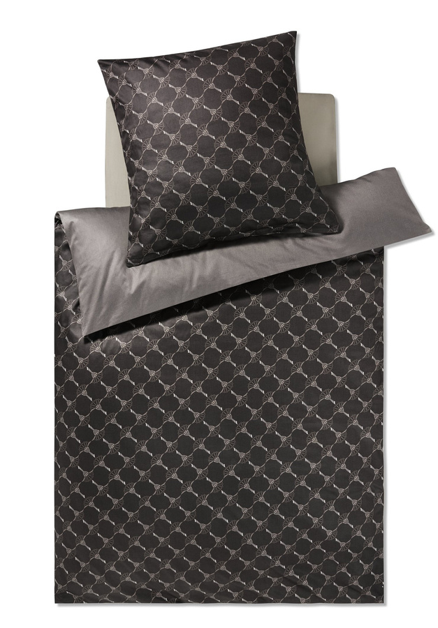 JOOP! Living Cornflower Double Bettwäsche Set mit Kissenbezügen in Schwarz, Mako-Satin, Floral, B/T/H: 240 x 220 cm und 80 x 80 cm - Bild 1