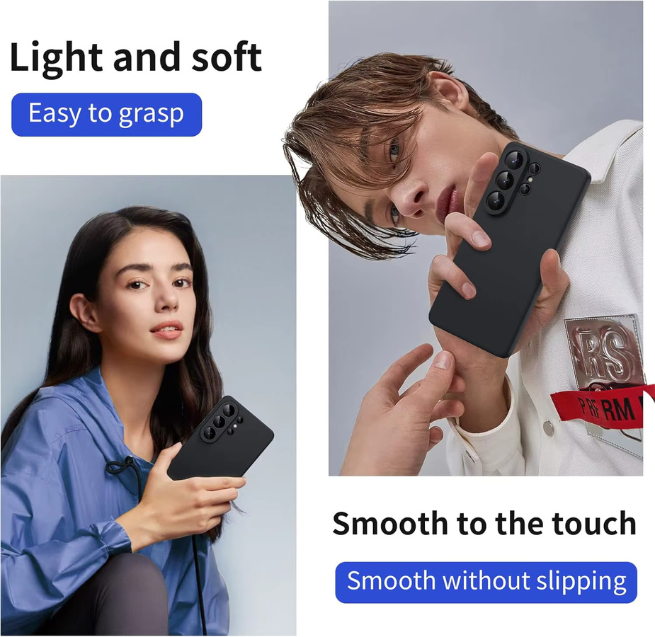 Stoßfeste Silikon-TPU-Handyhülle in Schwarz für Samsung Galaxy S26 Ultra, S25, S24, S23, S22, S21 und FE Modelle - Bild 2