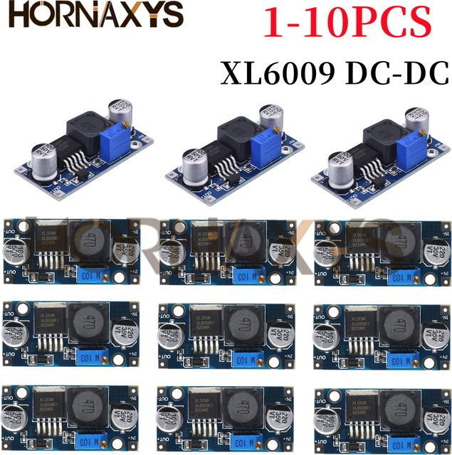 XL6009 4A Boost Converter Step Up Modul von HORNAXYS, Einstellbar 15W, 5-32V zu 5-50V DC-DC Netzteil Modul LM2577, Blau - Bild 1