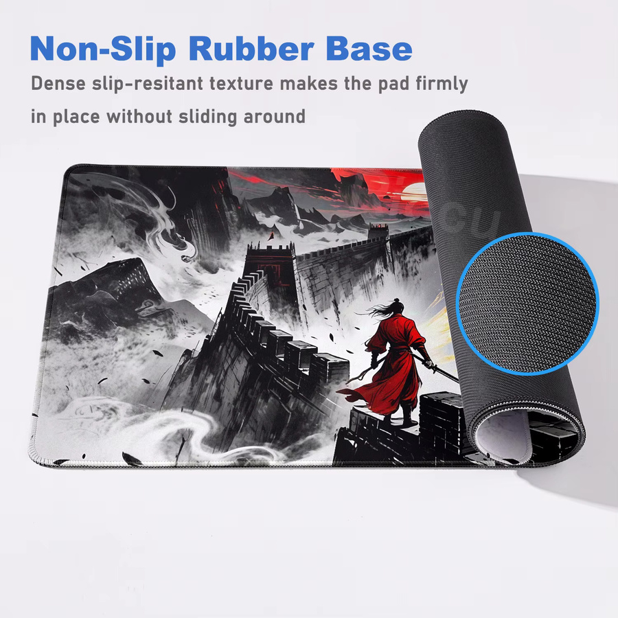Riccu Samurai Warrior Gamer Mousepad in Schwarz und Multicolour für PC und Laptop - Bild 2