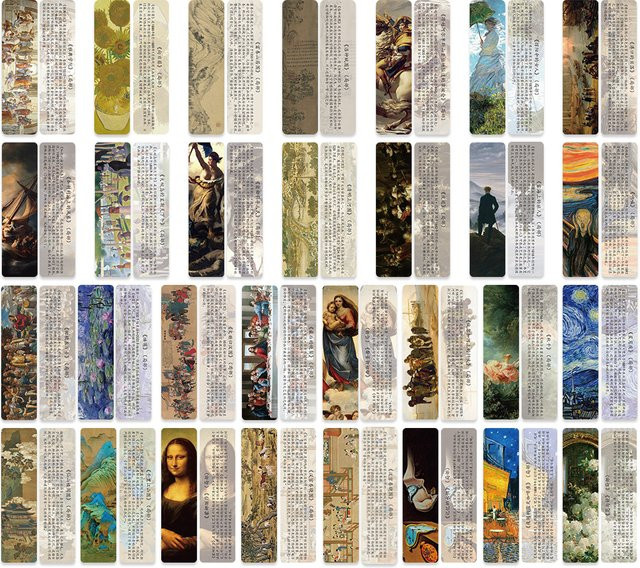 30 Stück Van Gogh Kunstdruck-Lesezeichen aus Papier in Multicolor für Kunstbegeisterte und Buchliebhaber - Bild 1