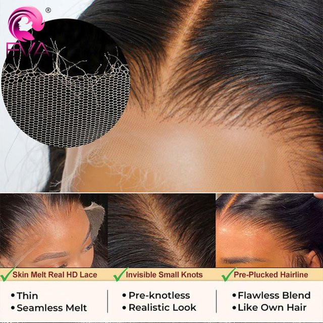 Eva Hair HD Lace Closure, Echthaar, Glatt & Body Wave - Bild 1