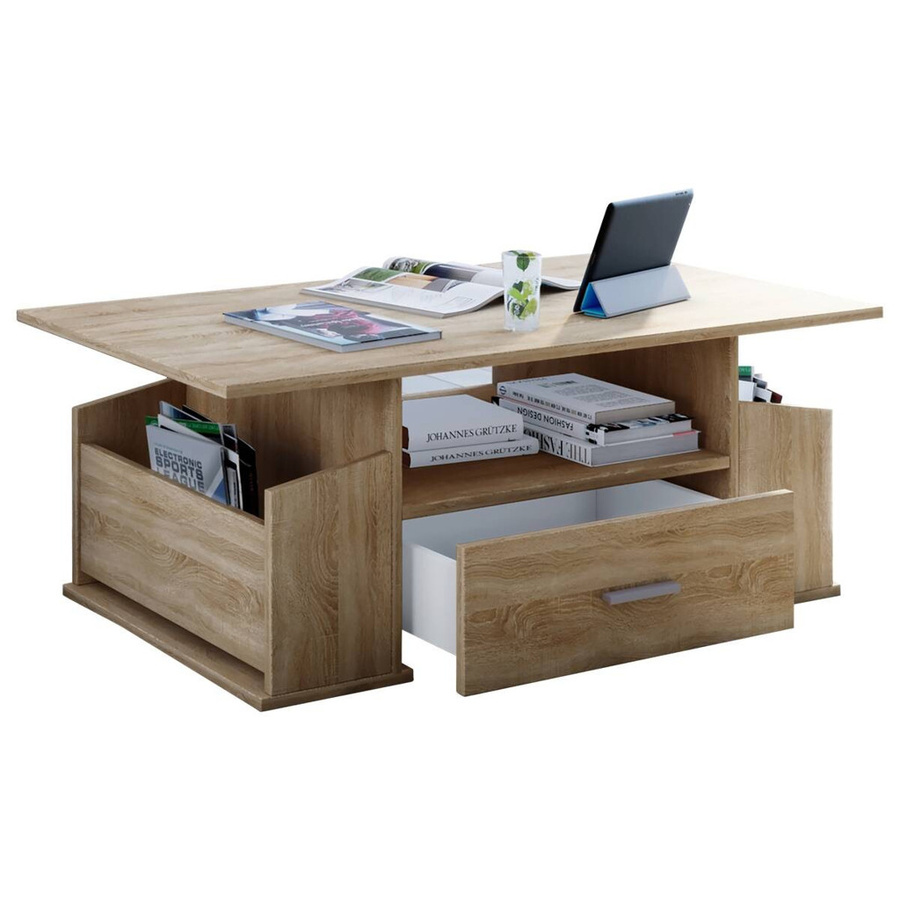 VCM Couchtisch Junata Eiche Sonoma Nachbildung, braun, B/T/H: 110 x 52 x 44 cm - Bild 5