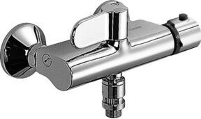 Hansa Brause-Thermostat HANSATEMPRA AP mit Sicherheitseinrichtung in Chrom - Bild 1