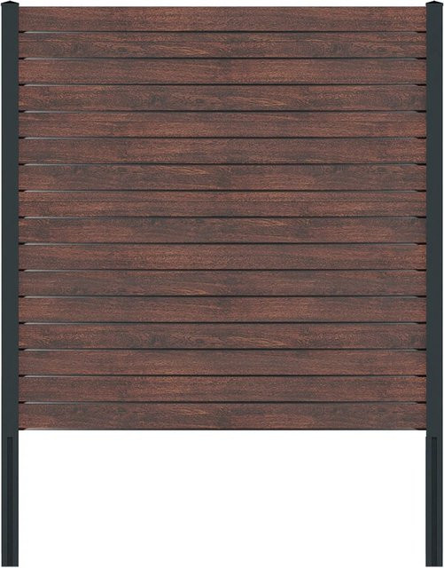 Vidual Sichtschutzzaun Pure 100 Rhombus in Darkoak, Aluminium foliert, Höhe: 175 cm, Breite: 17,76 m - Bild 1