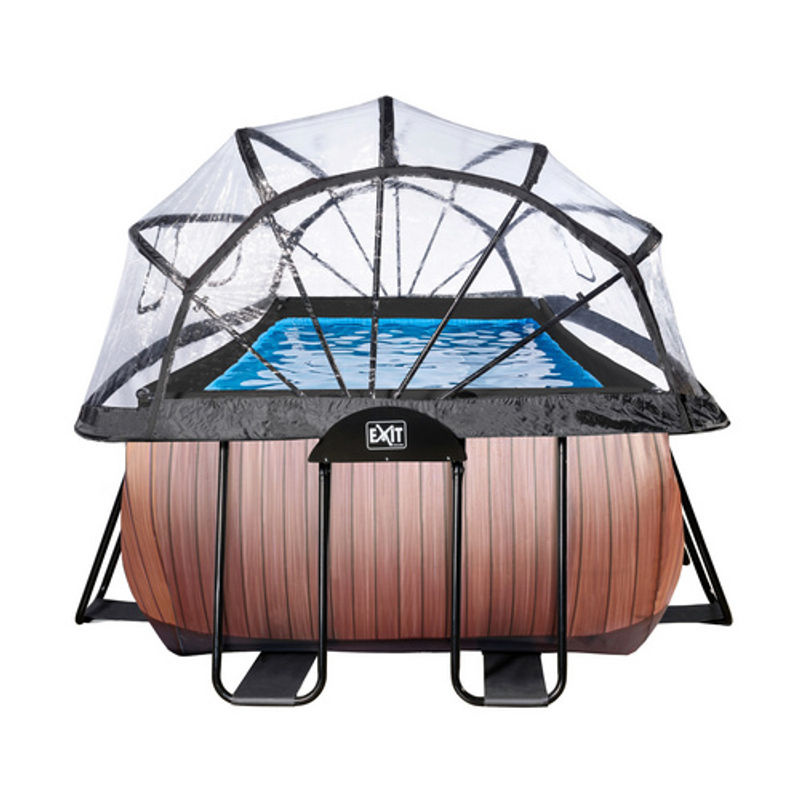 EXIT Wood Pool Braun mit Sandfilterpumpe, Abdeckung und Wärmepumpe B/T/H: 540 x 250 x 122 cm - Bild 3