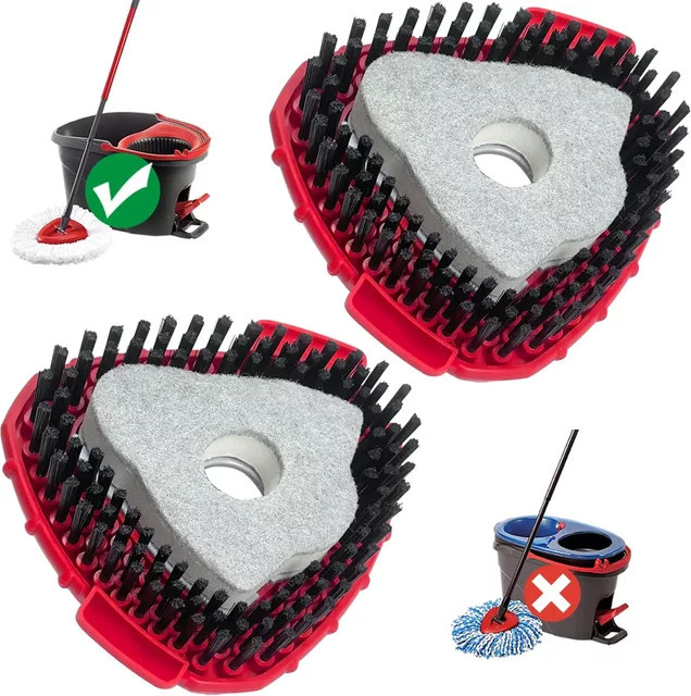 Ersatz-Schrubber-Moppköpfe in Rot kompatibel mit Vileda und O-Cedar EasyWring 1-Tank-System - Bild 1