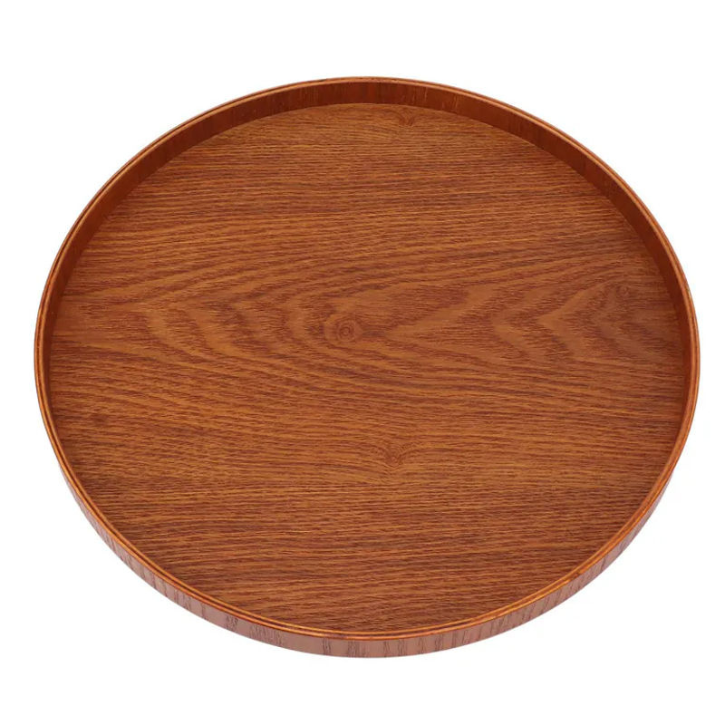 Rundes Serviertablett aus Holz von CosyHome, Durchmesser: 30 cm - Bild 2