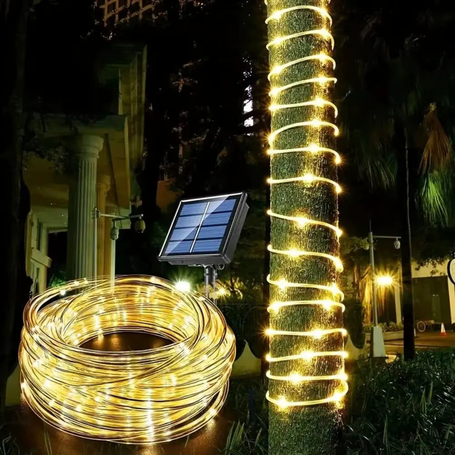 OKAL RED EAST Solar LED Lichterkette Warmweiß Wasserdichte Außenbeleuchtung für Garten und Terrasse - Bild 3
