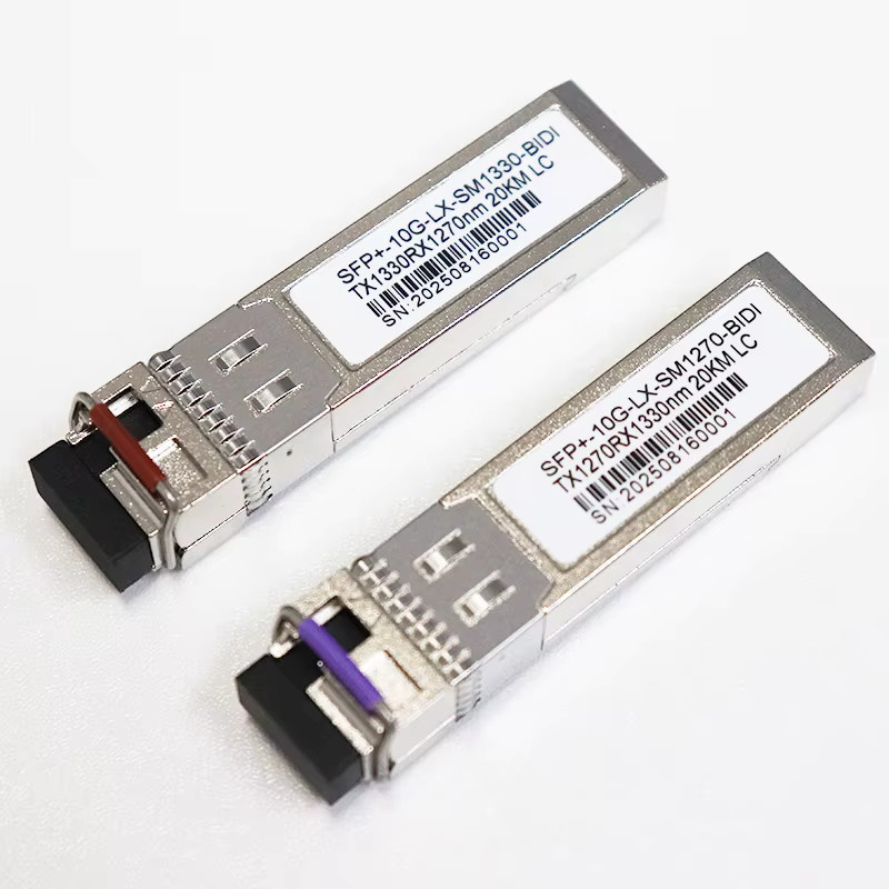 SHOYEE SFP+ Transceiver-Modul 10Gbps LC 1330nm/1270nm 20km Glasfaser-Modul in Silber - Bild 1