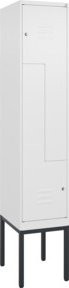 C+P Z-Spind Classic PLUS Garderobenschrank mit 2 Fächern, Gestell, Farbe: Weiß/Schwarz, H x B x T: 212,0 x 40,0 x 50,0 cm - Bild 1