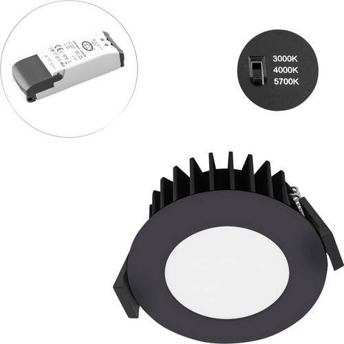 EVN L54N071625 LED-Einbaustrahler in Schwarz oder Grau für Wohnzimmer und Home Office - Bild 1