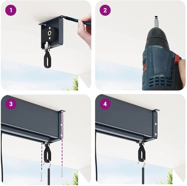 vidaXL Rollo in Braun aus Polyester und Aluminium, Breite: 140 cm, Höhe: 250 cm - Bild 1