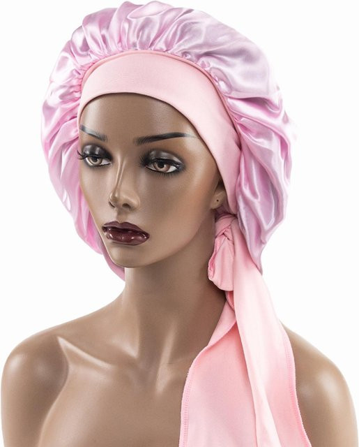 De Nuit Schlafhaube aus Satin, pink, Damen - Bild 1