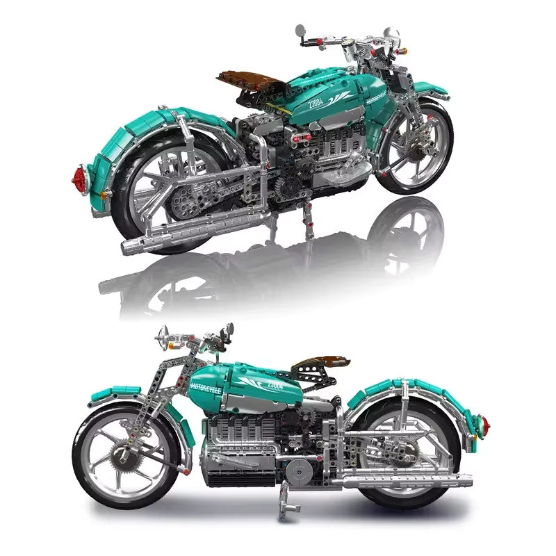 Mould King American Cruise Motorrad, Bausteine, Simulation Modell - Bild 2