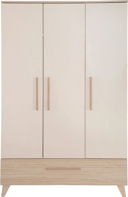 Roba Kleiderschrank Sidney 3-türig in Beige mit Soft-Close-Türen und integrierten Schubladen für das Kinderzimmer, B/T/H: 118 x 52 x 190 cm - Bild 1