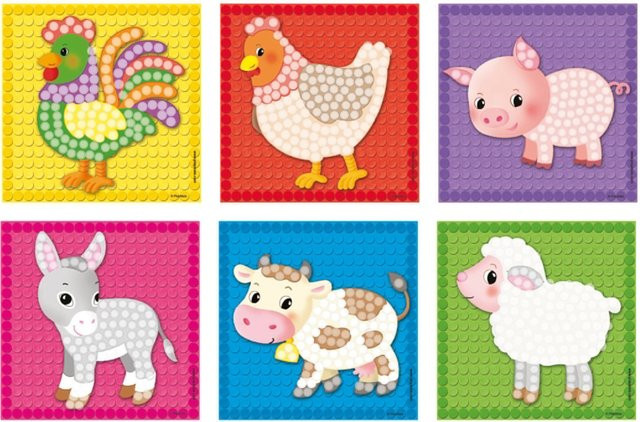 PLAYMAIS Little Mosaic Little Farm, mit farbenfrohen Motiven, ab 3 Jahre - Bild 1