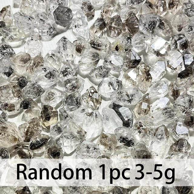 Natürlicher Herkimer-Diamant weißer Kristall als roher Stein zur Dekoration und für Reiki, 1-10g - Bild 1