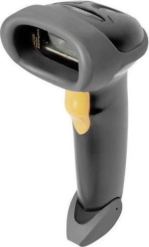 Digitus DA-81001 1D Barcode-Scanner kabelgebunden mit Standfuß, USB-A, Schwarz - Bild 1