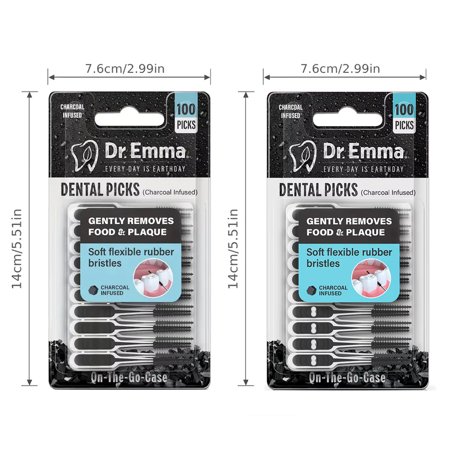 Emma Interdentalbürsten, Weiche Silikon Zwischenraumbürsten, Unisex - Bild 3
