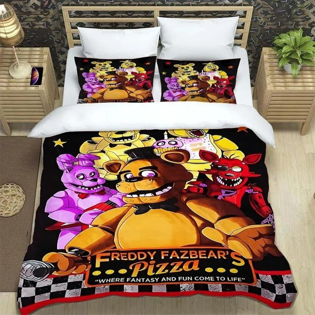 Five Nights at Freddy's Bettwäsche-Set für Jungen aus Mikrofaser in Multicolor, B/H: 140 x 210 cm, 3-teilig - Bild 1