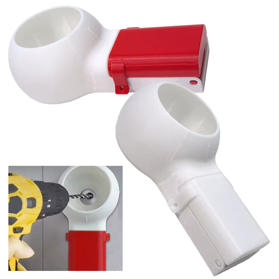 Elektrischer Staubkollektor für Bohrer und Sägen mit integriertem Guide und Wasserflaschen-Anschluss, Weiß, Durchmesser: 12,6 cm - Bild 3