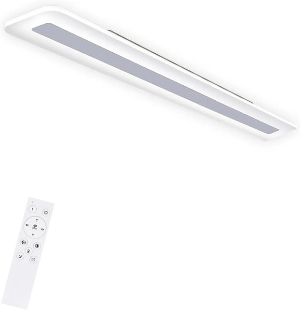 NETTLIFE LED Deckenleuchte aus Metall in Weiß, dimmbar mit Fernbedienung, Durchmesser: 60 cm - Bild 1