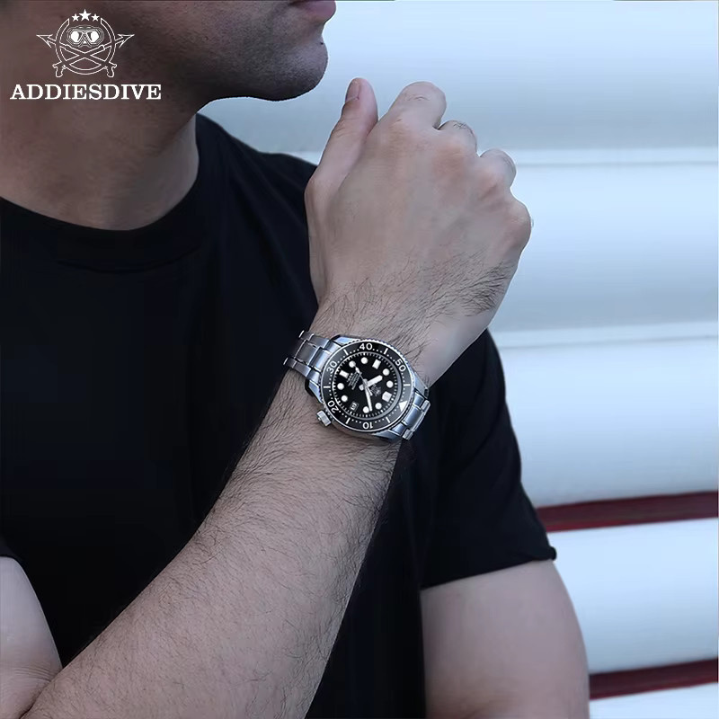 ADDIESDIVE Taucheruhr, Automatik, Edelstahl, Keramiklünette, Herren - Bild 5