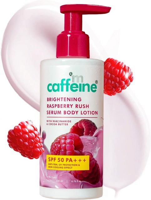 mCaffeine Aufhellende Körper-Sonnencreme Lotion, LSF 50, 200 ml, Vitamin C & Niacinamid - Bild 1