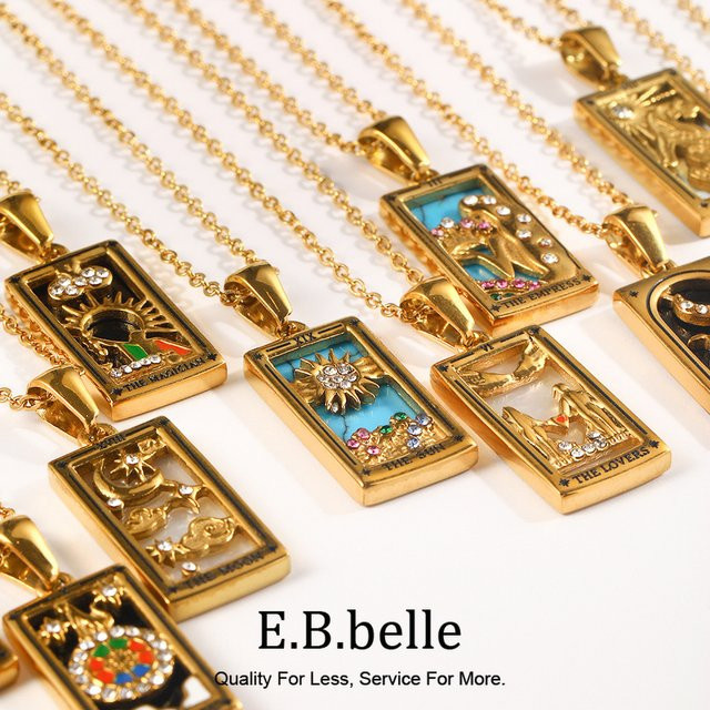 E.B.belle Halskette, Edelstahl, Gold, Unisex - Bild 1
