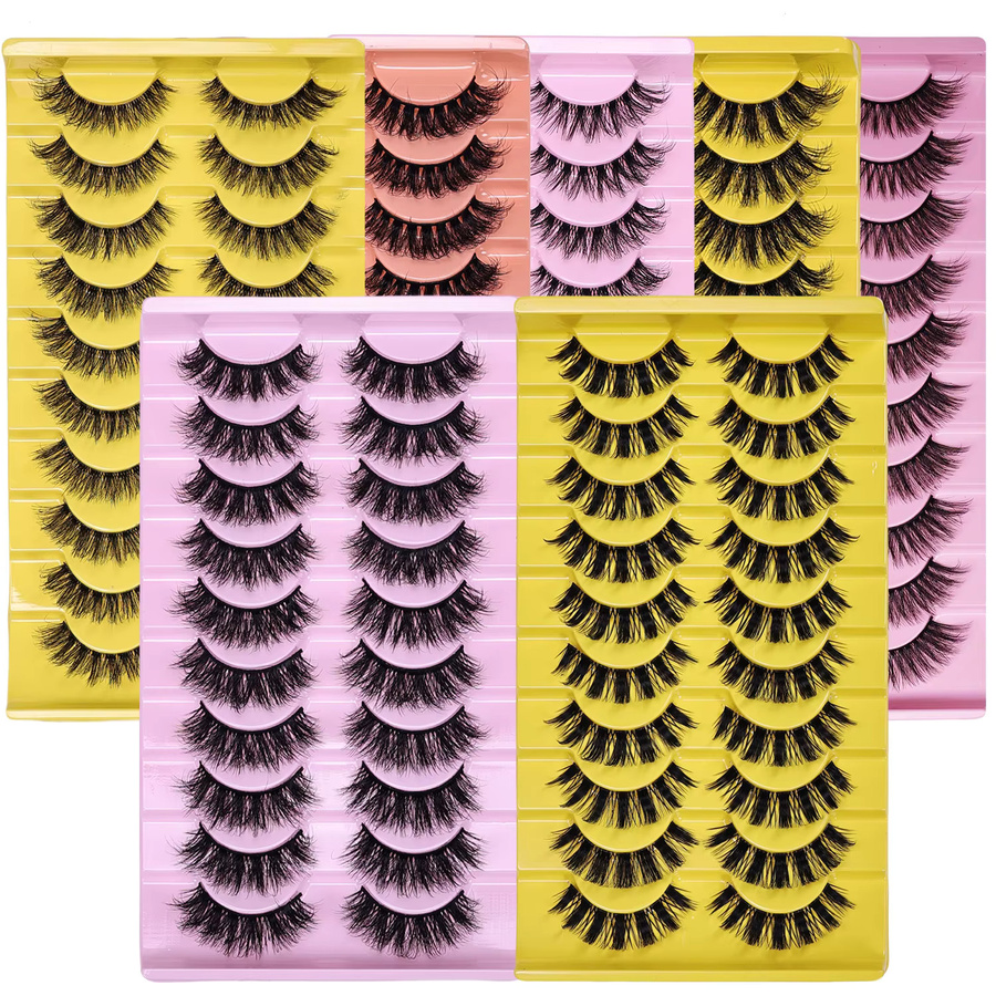 JIEFUXIN Künstliche Wimpern, Wispy Strip, Unisex - Bild 4