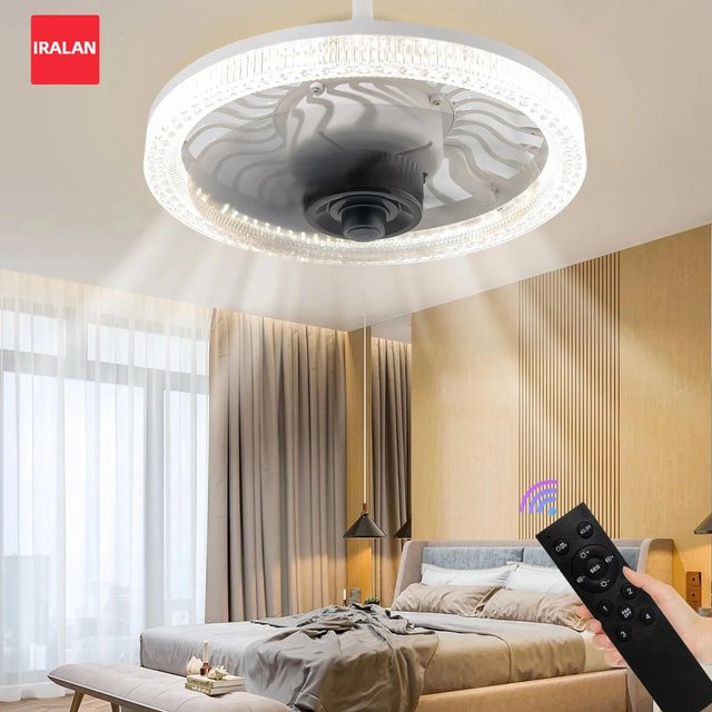 IRALAN 2-in-1 Deckenventilator mit LED und E27-Sockel in Weiß - Bild 1
