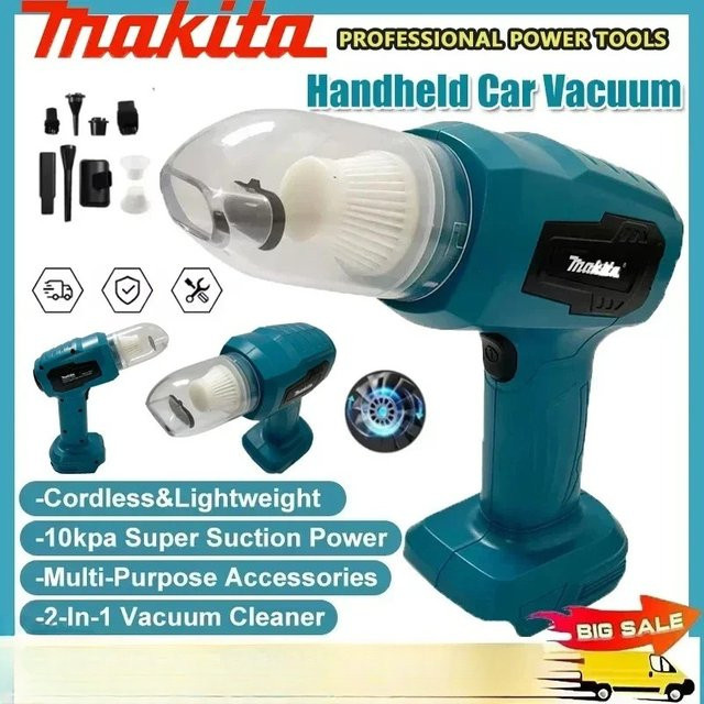 Makita 18V Akku-Handstaubsauger Multifunktionaler Mini-Autostaubsauger Wiederaufladbar - Bild 1