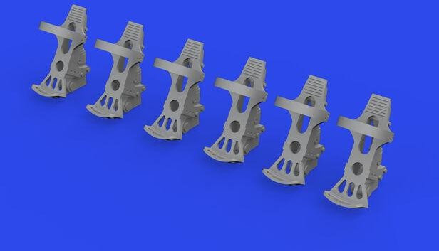 Eduard Luftwaffe Rudder Pedals, 1:32, Grau - Bild 1
