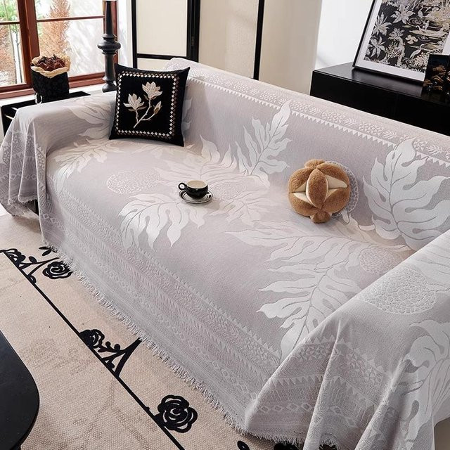 Super Six Chenille Sofabezugstoff mit floralem Muster, rutschfest und fleckenabweisend, B/B: 180 x 130 cm - Bild 1