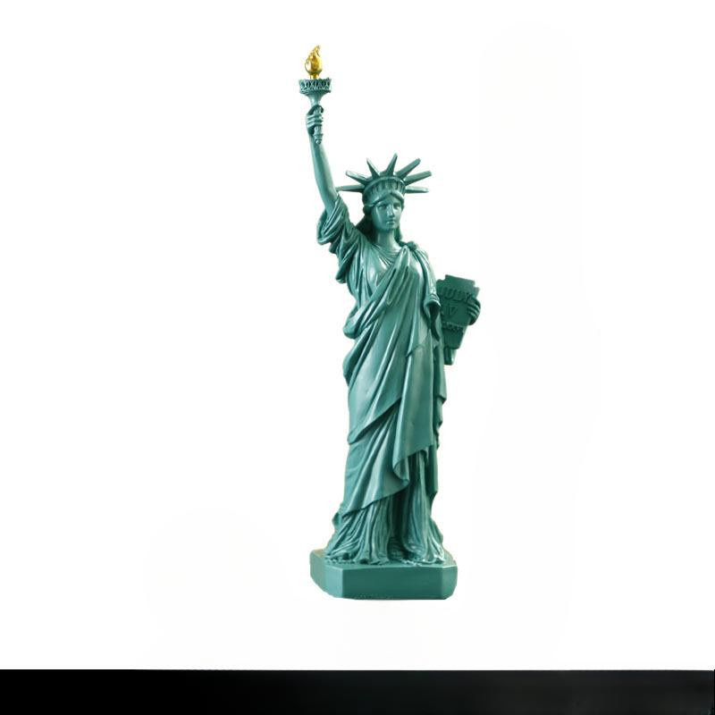 Yiran Furniture Freiheitsstatue Modell Ornament aus Harz für Wohnzimmer und Büro in Grün, Gold, Weiß und Multicolour - Bild 1