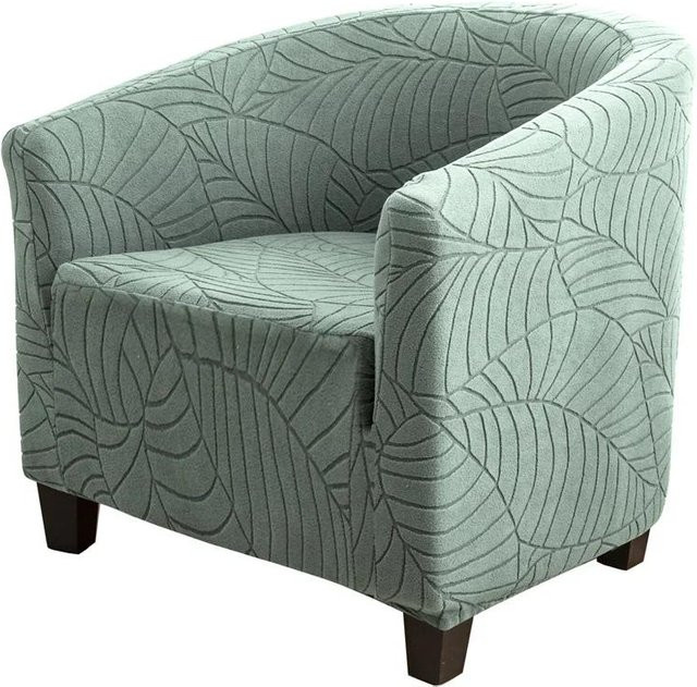 Yiran Furniture Jacquard Clubsesselbezug aus elastischem Stretch-Spandex in Grau - Bild 1
