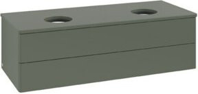 V&B Waschtischunterschrank Antao ohne Frontstruktur in Grau, B/T/H: 120 x 36 x 50 cm - Bild 1