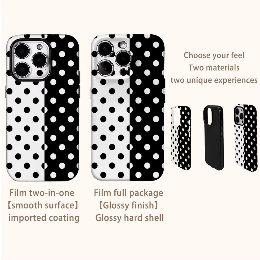 Potdemiel Handyhülle mit Doppelpunkt-Design für iPhone 11 bis iPhone 16 Pro Max Plus in Multicolour - Bild 3