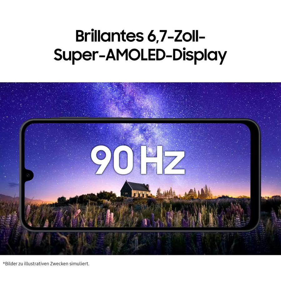 Samsung Galaxy A17 Smartphone in Schwarz mit 6,7-Zoll-AMOLED-Display, 5000-mAh-Akku, 25-W-Schnellladung und 50-MP-Kamera mit OIS sowie Ultra-Weitwinkel, Dual-SIM - Bild 3